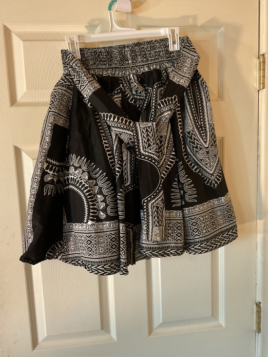 Kara Chic by NF Dresses & Skirts - Black & White Printed Circle Skirt with Elastic Waistband - OS